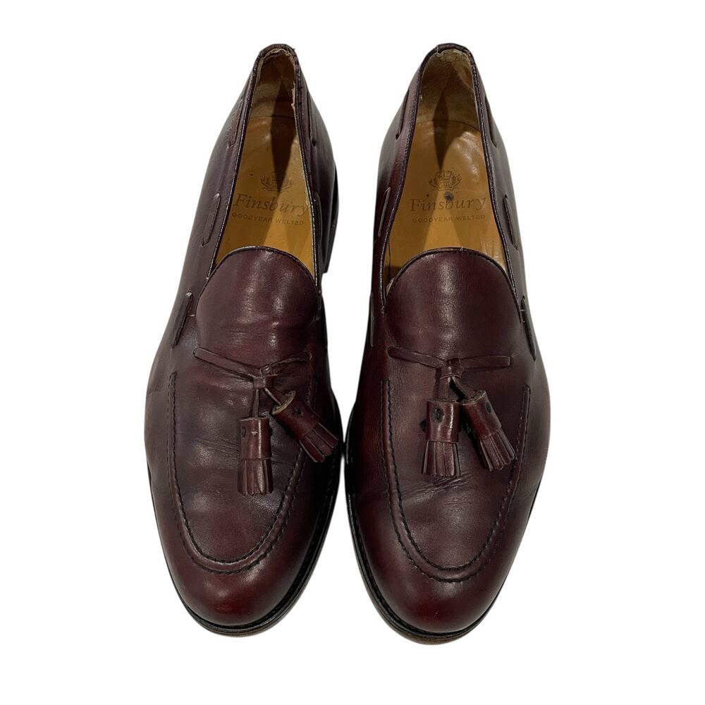 Finsbury Classic Goodyear Welted Men 11.5 Shoes Brown Tassel Loafers Slipon READ